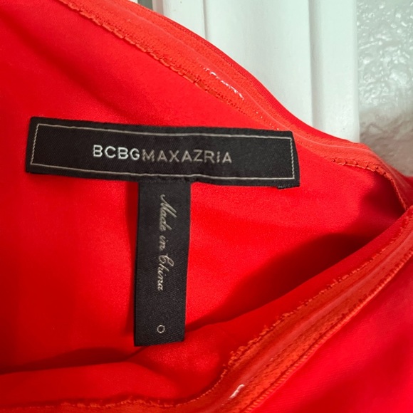 BCBGMaxAzria Bright Poppy Calinda One Shoulder Ruffle Dress - Picture 2 of 4